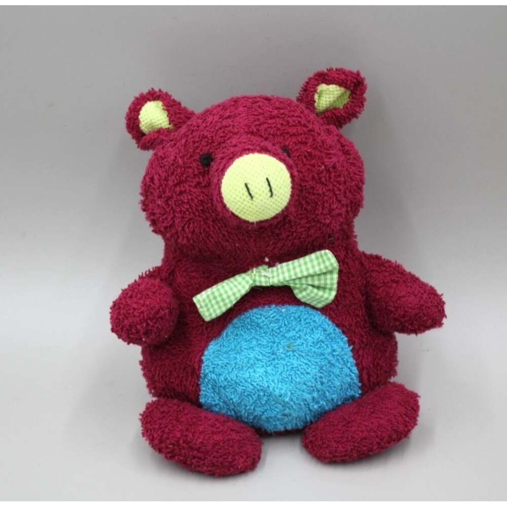 Oinking Retro Sun Arrow Japan Pink Pig Plush Terry Animal Vintage Red Blue 8"